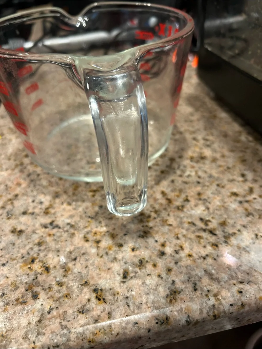 Vintage PYREX 4-Cup 1-Quart 1 Liter Red Lettering Glass Measuring Cup USA 532